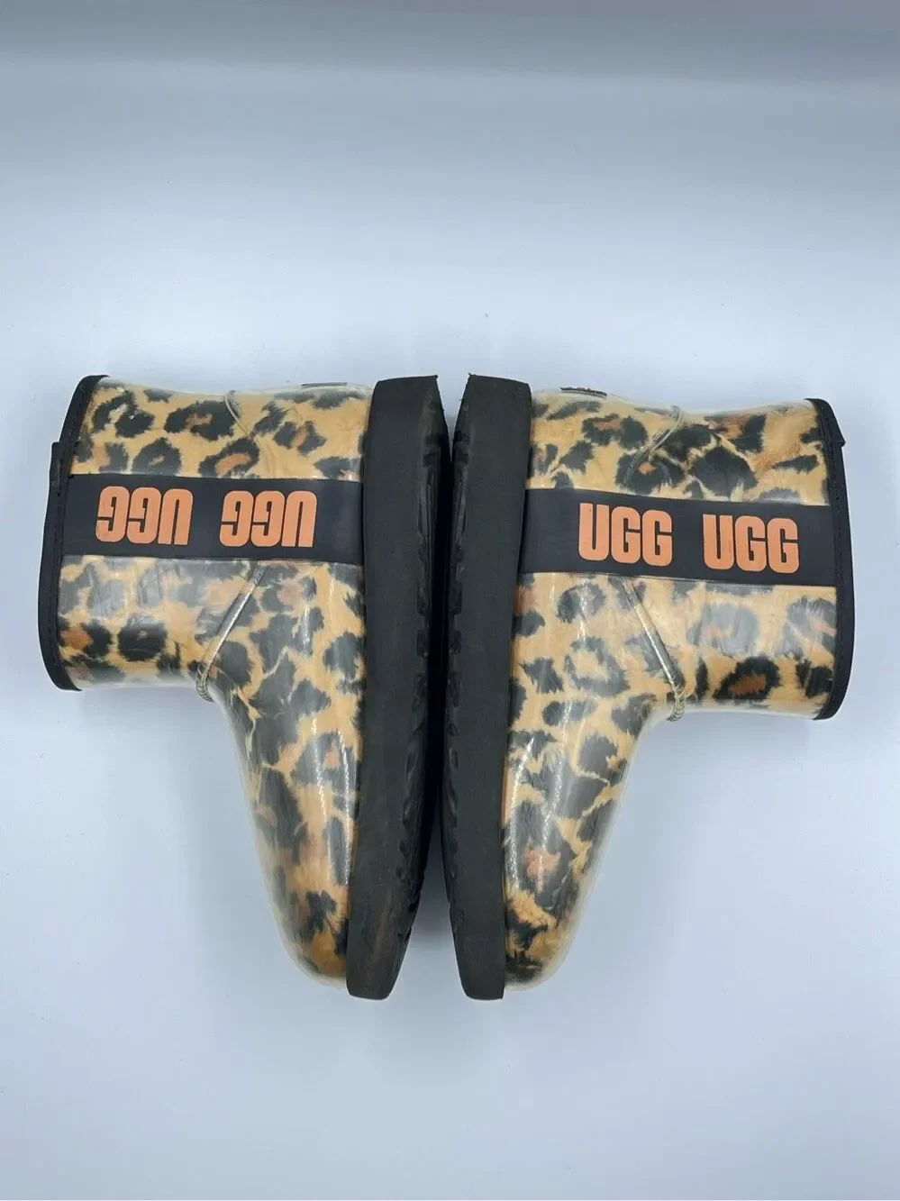 UGG Classic Clear Mini Leopard Animal Print Waterproof Boots Women Size US 6